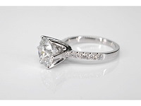 Witgouden ring diamant 3.01 carat - afbeelding 7 van  8