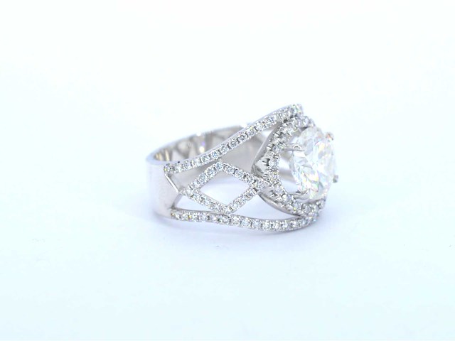 Witgouden ring diamant 5.00 carat - afbeelding 5 van  11