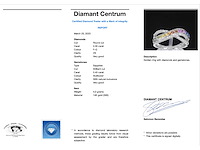 Witgouden ring diamant multicolour saffier - afbeelding 9 van  9