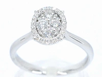Witgouden ring diamant ovaal