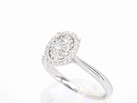 Witgouden ring diamant ovaal - afbeelding 4 van  10