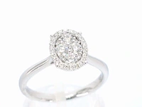 Witgouden ring diamant ovaal - afbeelding 5 van  10