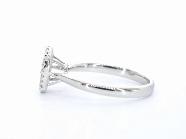 Witgouden ring diamant ovaal - afbeelding 6 van  10
