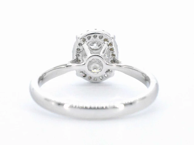 Witgouden ring diamant ovaal - afbeelding 8 van  10