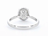 Witgouden ring diamant ovaal - afbeelding 8 van  10