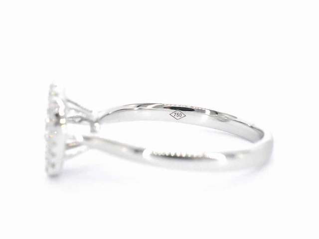 Witgouden ring diamant ovaal - afbeelding 10 van  10