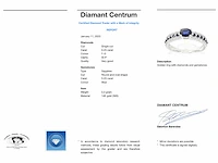 Witgouden ring diamant saffier - afbeelding 2 van  10