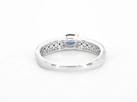 Witgouden ring diamant saffier - afbeelding 8 van  10