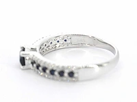 Witgouden ring diamant saffier - afbeelding 10 van  10