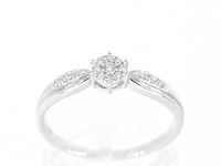 Witgouden ring diamanten - afbeelding 1 van  9