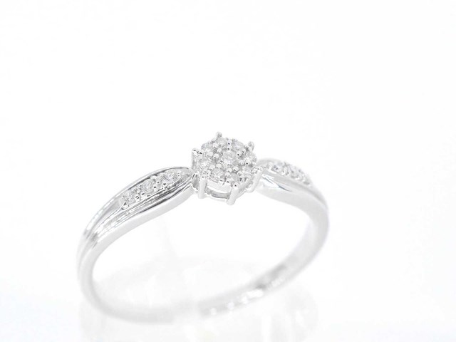 Witgouden ring diamanten - afbeelding 5 van  9