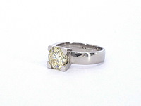 Witgouden ring fancy yellow diamant 2.40 ct - afbeelding 5 van  9
