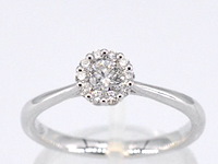 Witgouden ring met 0.35 carat diamant - afbeelding 1 van  9