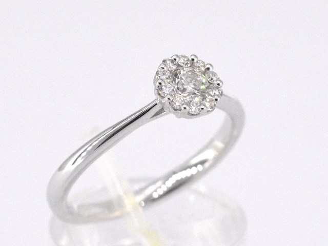 Witgouden ring met 0.35 carat diamant - afbeelding 4 van  9