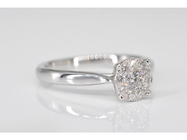 Witgouden ring met 0.50 carat diamant - afbeelding 4 van  7