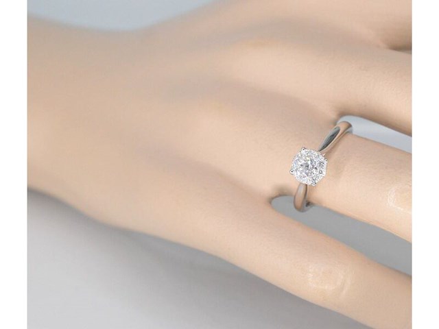 Witgouden ring met 0.50 carat diamant - afbeelding 2 van  7