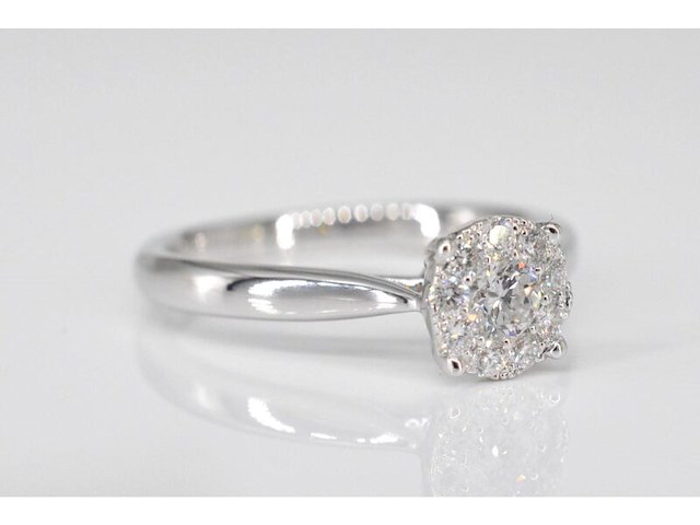 Witgouden ring met 0.50 carat diamant - afbeelding 4 van  7