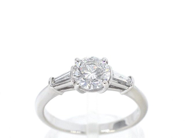 Witgouden ring met 1.00 carat briljant geslepen diamant - afbeelding 1 van  13