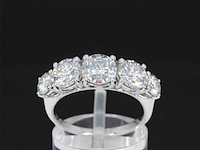 Witgouden ring met 2.90 carat briljanten - afbeelding 1 van  9