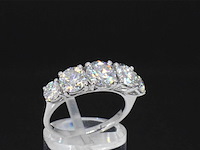 Witgouden ring met 2.90 carat briljanten - afbeelding 3 van  9