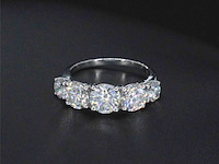 Witgouden ring met 2.90 carat briljanten - afbeelding 5 van  9