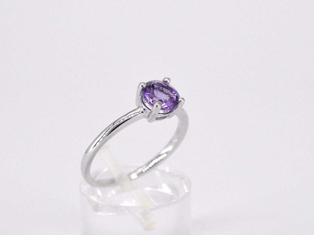 Witgouden ring met amethist - afbeelding 6 van  9