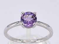 Witgouden ring met amethist - afbeelding 1 van  10