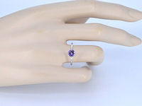 Witgouden ring met amethist - afbeelding 4 van  10