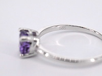 Witgouden ring met amethist - afbeelding 9 van  10