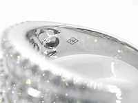 Witgouden ring met briljant en baguettes diamanten - afbeelding 2 van  12