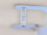 Witgouden ring met briljant en baguettes - afbeelding 4 van  11