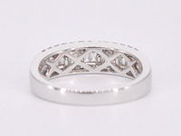 Witgouden ring met briljant en baguettes - afbeelding 9 van  11