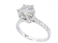 Witgouden ring met briljant geslepen diamant 3.00 carat - afbeelding 4 van  9