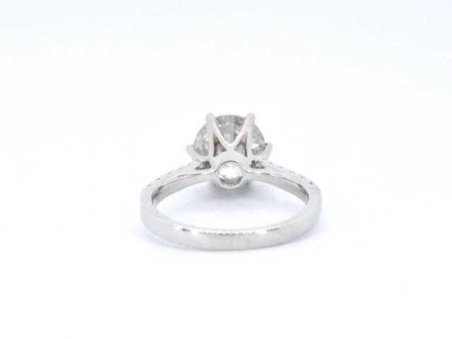 Witgouden ring met briljant geslepen diamant 3.00 carat - afbeelding 7 van  9