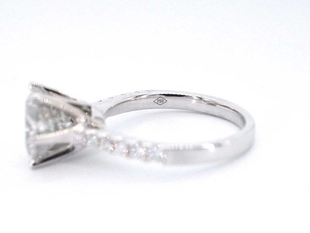 Witgouden ring met briljant geslepen diamant 3.00 carat - afbeelding 9 van  9