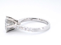 Witgouden ring met briljant geslepen diamant 3.00 carat - afbeelding 9 van  9