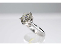 Witgouden ring met briljant geslepen diamant 3.00 carat - afbeelding 3 van  3