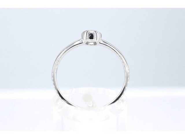 Witgouden ring met briljant geslepen diamant - afbeelding 5 van  6