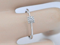 Witgouden ring met briljant geslepen diamant - afbeelding 4 van  11