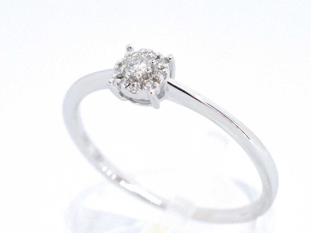 Witgouden ring met briljant geslepen diamant - afbeelding 5 van  11