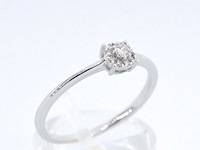 Witgouden ring met briljant geslepen diamant - afbeelding 6 van  11