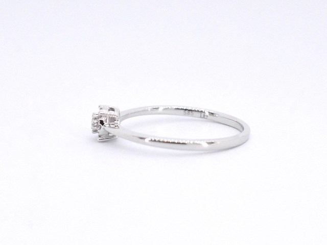 Witgouden ring met briljant geslepen diamant - afbeelding 7 van  11