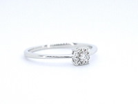 Witgouden ring met briljant geslepen diamant - afbeelding 10 van  11