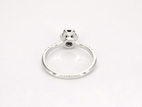 Witgouden ring met briljant geslepen zwarte diamant en witte diamanten - afbeelding 9 van  10