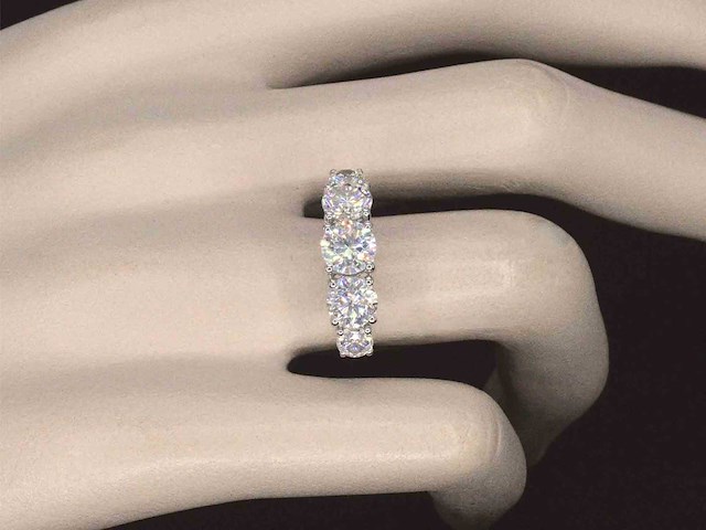 Witgouden ring met briljanten 3.00 carat - afbeelding 2 van  8