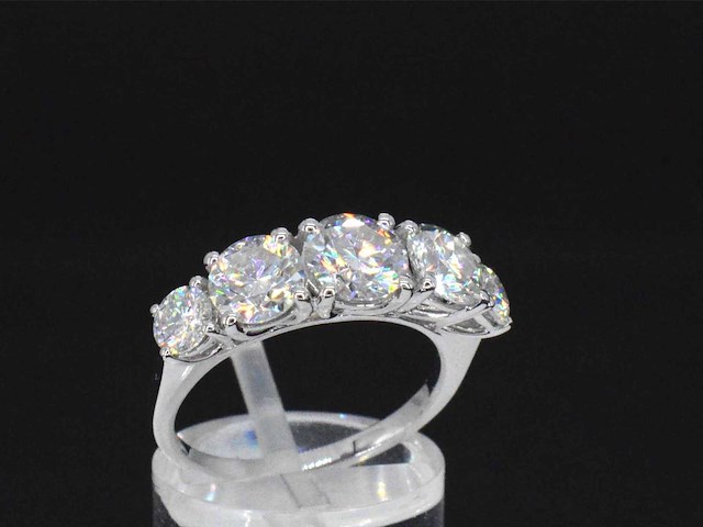 Witgouden ring met briljanten 3.00 carat - afbeelding 4 van  8