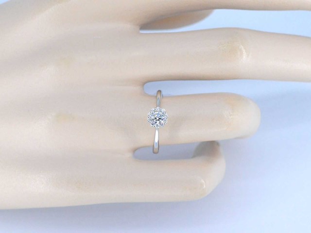 Witgouden ring met diamant 0.35 carat - afbeelding 2 van  8