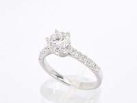 Witgouden ring met diamant 1.00 carat - afbeelding 4 van  5