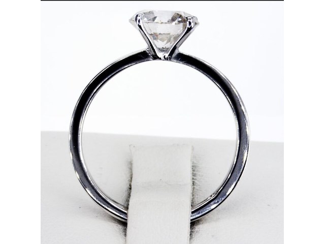 Witgouden ring met diamant, 2,07 karat, wit, nieuw - afbeelding 4 van  5