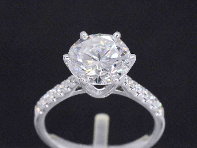 Witgouden ring met diamant 3.00 carat - afbeelding 1 van  12